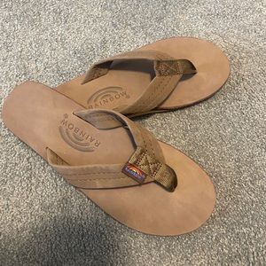 Rainbow flip flops